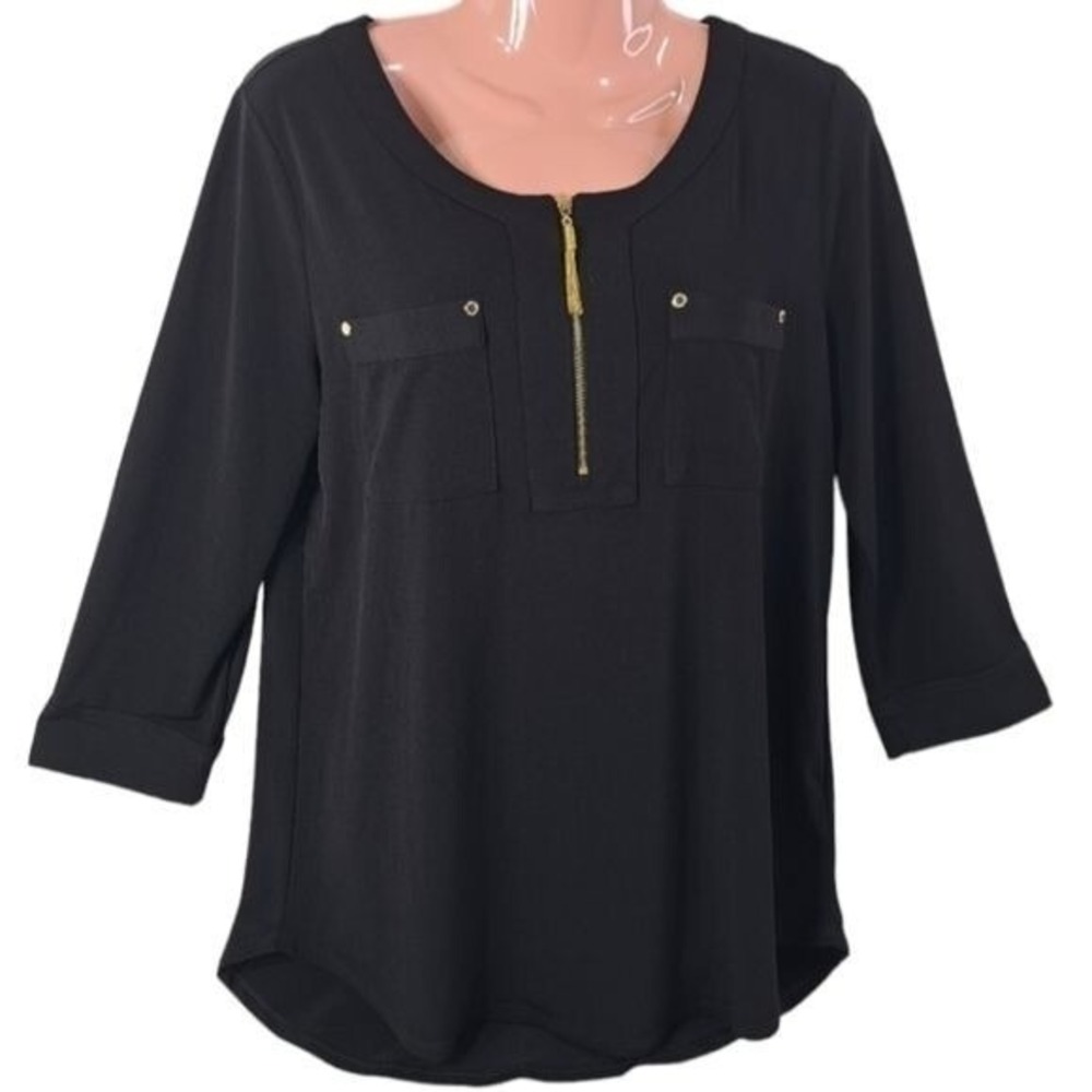 Ellen Tracy Women's Black Blouse Sleeves‎ at 3/4 qrts Lenght Size M